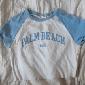 GARAGE Blue/White baby tee